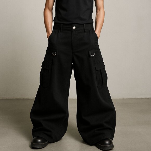VINTAGE Y2K TRIPP NYC Ultra Wide Leg Bondage Pants Goth SZ 22 (46) - Picture 1 of 10